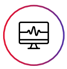Icon showing heart rate monitor
