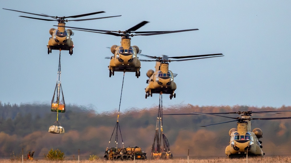 U.S. military heavy-lift helicopter operation