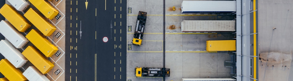 Truck containers lined up Truck containers lined up