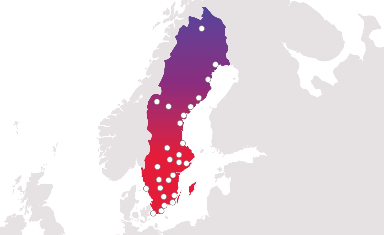 Karta över våra kontor Karta över våra kontor