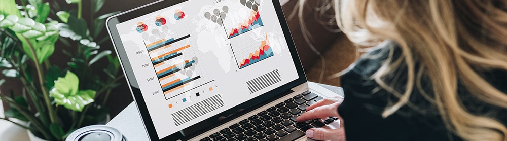 Consultant looking at data Consultant looking at data