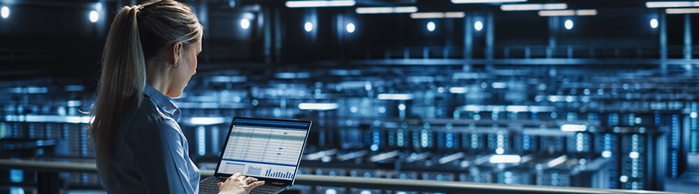 Women looking at data on a tablet Women looking at data on a tablet