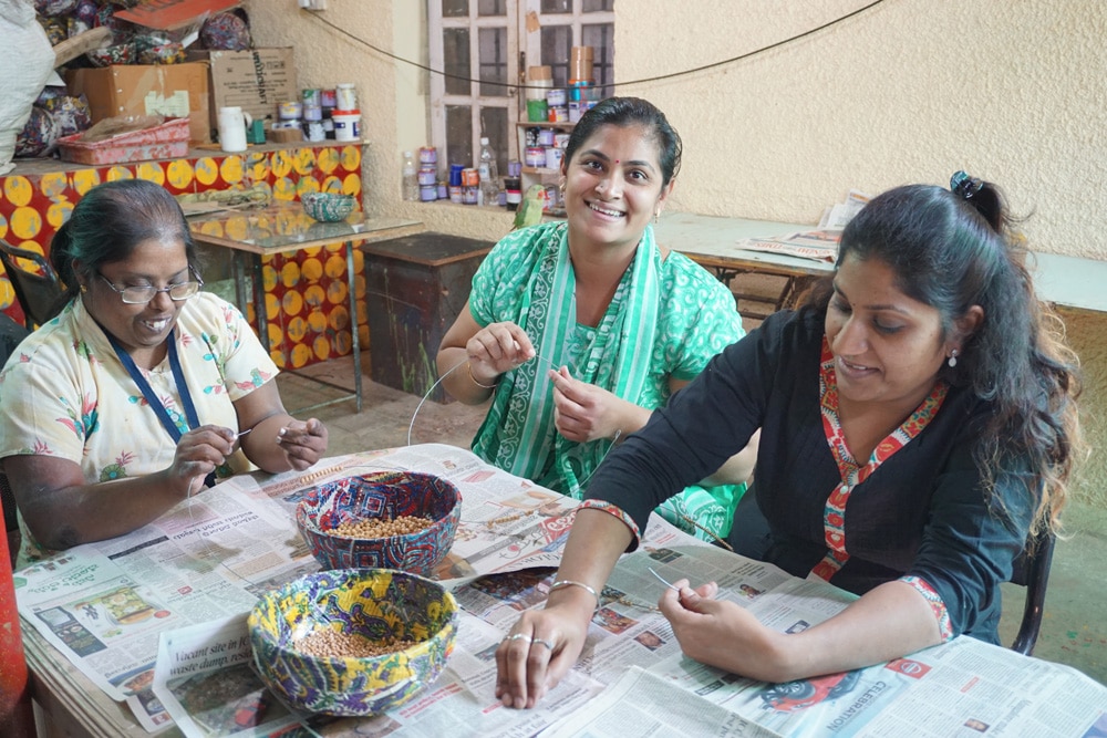 Indian adults learning new skills