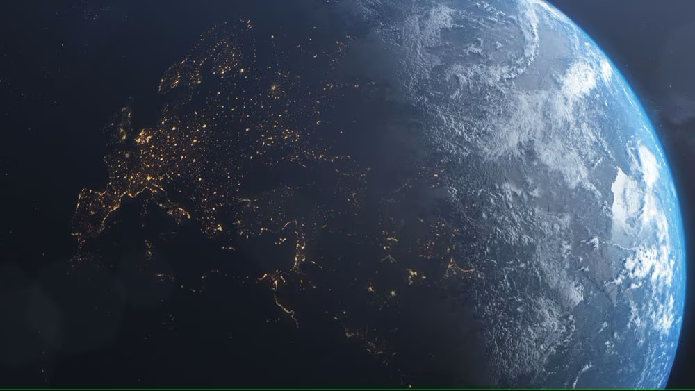 Satellite view of earth from space Satellite view of earth from space