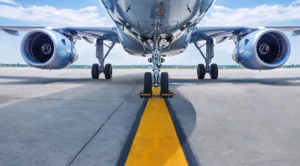 airplane on runway