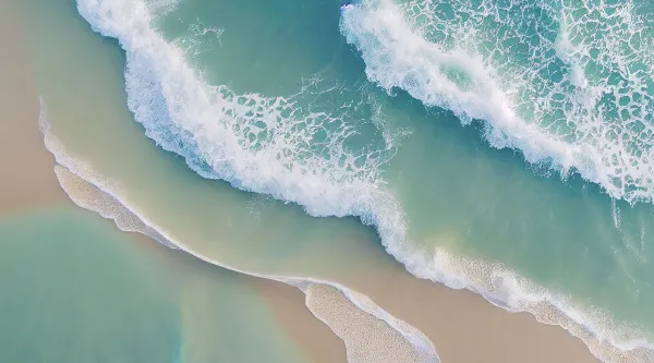 waves on beach