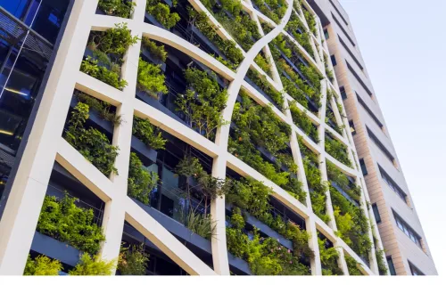 edificio con plantas