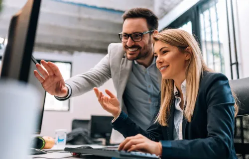 consultants discussing business